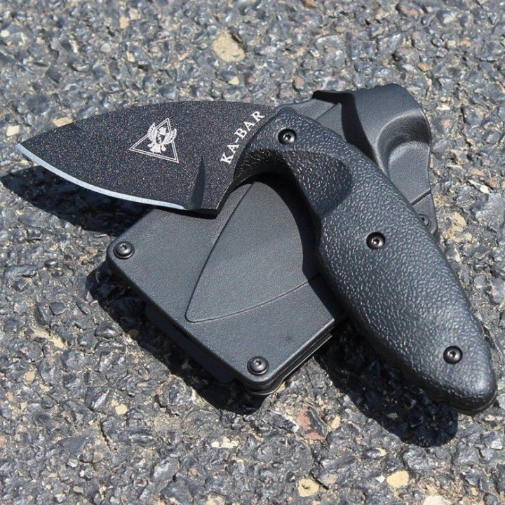 Couteau KA-BAR TDI Investigator Black Lame Acier AUS-8 Manche Nylon Etui Plastic KA1493 - Livraison Gratuite