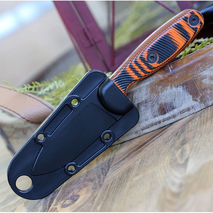Couteau ESEE Xancudo Manche Orange/Black G10 Lame Acier S35VN Etui Plastic USA ESXAN2006 - Livraison Gratuite
