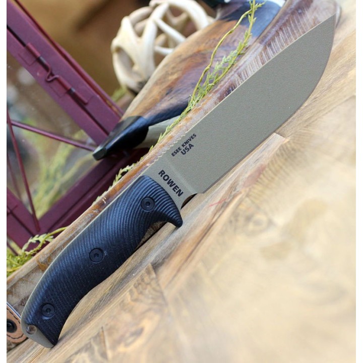 Couteau ESEE Esee-6 Dark Earth Manche Black G10 Acier Carbone 1095 Etui Plastic USA ES6PDE001 - Livraison Gratuite