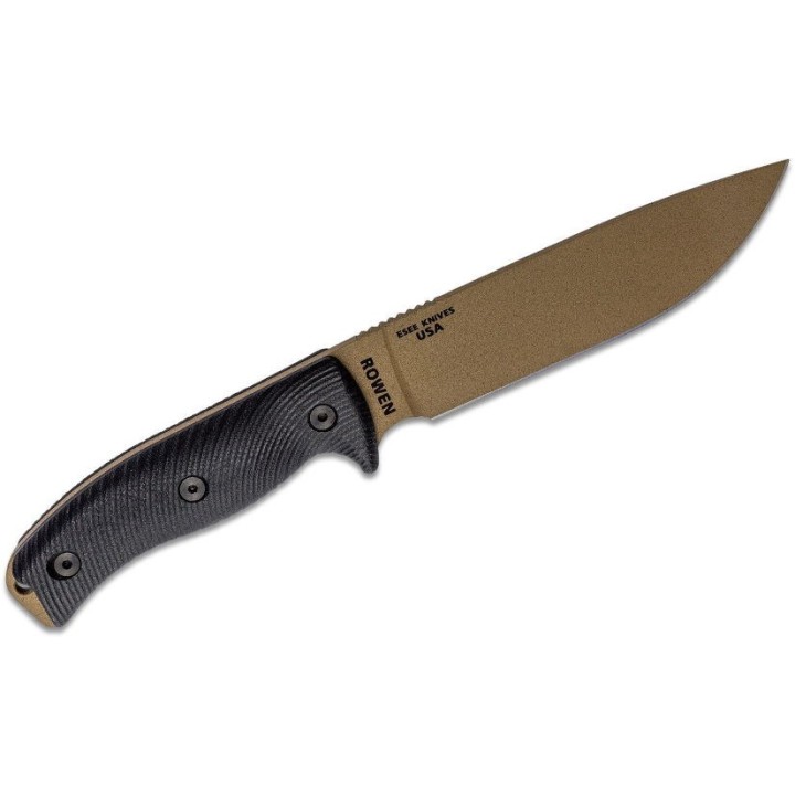 Couteau ESEE Esee-6 Dark Earth Manche Black G10 Acier Carbone 1095 Etui Plastic USA ES6PDE001 - Livraison Gratuite