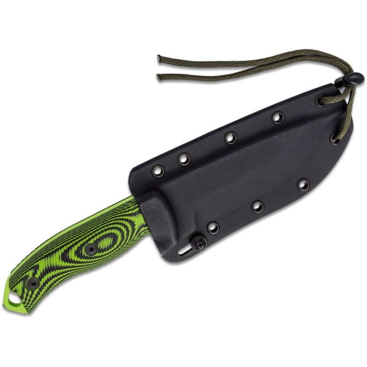 Couteau ESEE Esee-5 OD Venom Green Manche Neon Green G10 Acier Carbone 1095 Etui USA ES5PVG007 - Livraison Gratuite