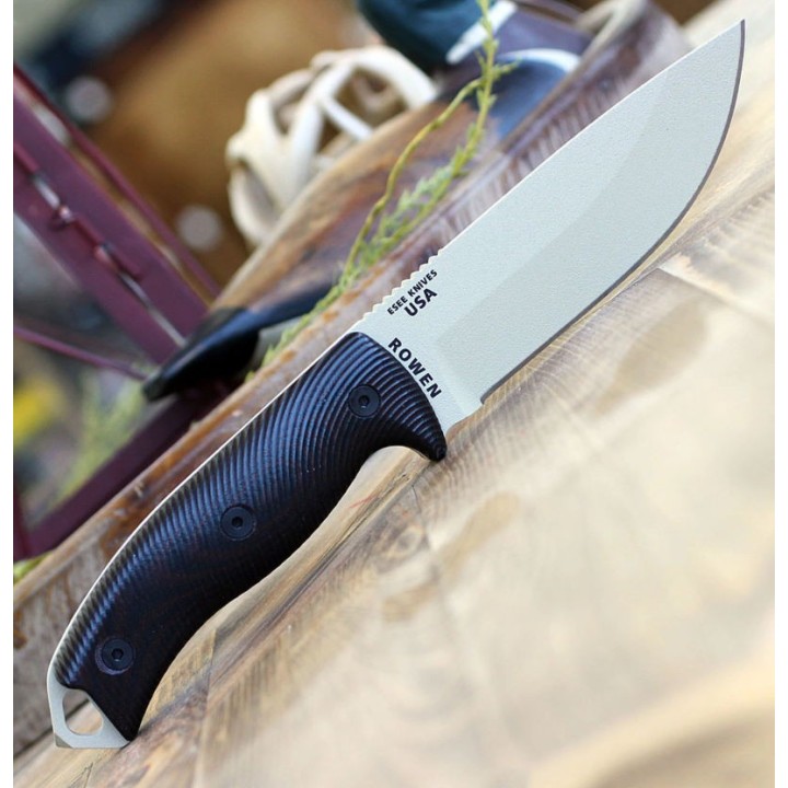 Couteau ESEE Esee-5 Desert Tan Manche Black G10 Acier Carbone 1095 Etui Kydex USA ES5PDT004 - Livraison Gratuite