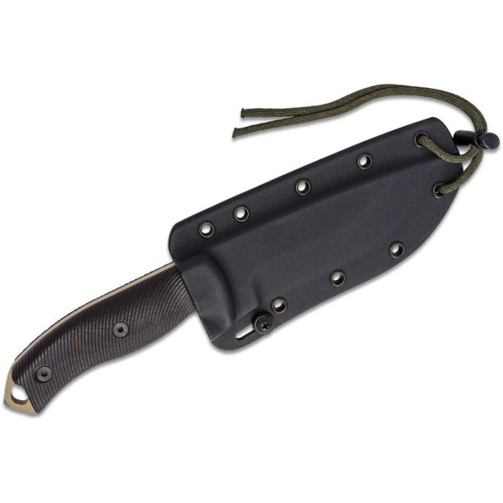 Couteau ESEE Esee-5 Desert Tan Manche Black G10 Acier Carbone 1095 Etui Kydex USA ES5PDT004 - Livraison Gratuite