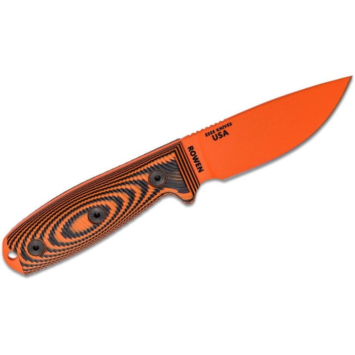 Couteau ESEE Esee-3 Orange Manche Orange/Black G10 Acier Carbone 1095 Etui USA ES3PMOR006 - Livraison Gratuite