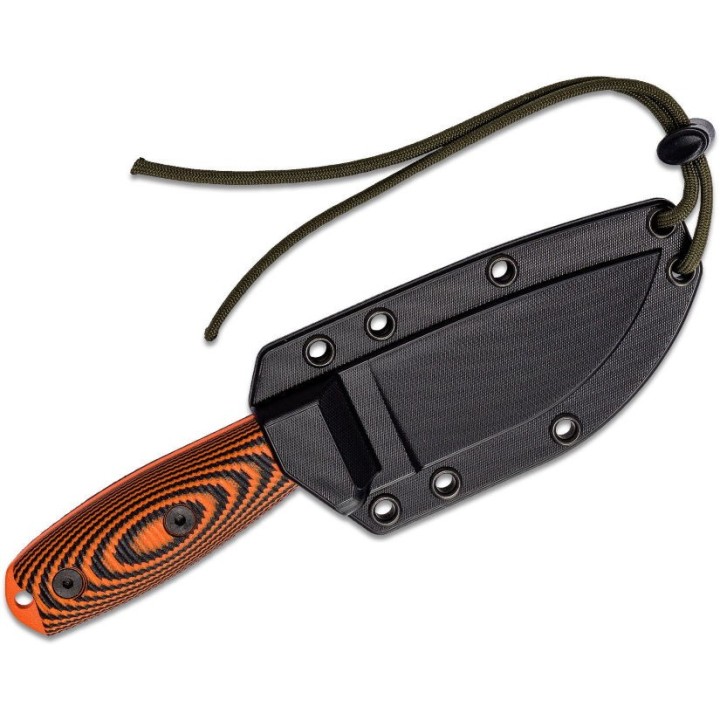 Couteau ESEE Esee-3 Orange Manche Orange/Black G10 Acier Carbone 1095 Etui USA ES3PMOR006 - Livraison Gratuite
