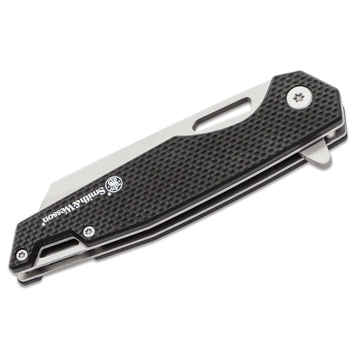 Couteau Smith&Wesson Sideburn Lame Acir 8Cr13MoV Manche G10 Linerlock Clip SW1122568 - Livraison Gratuite