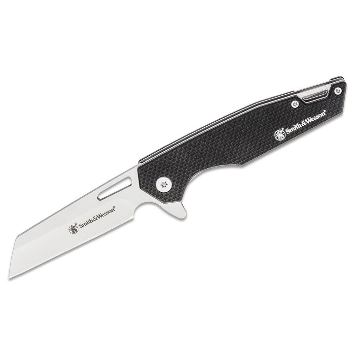 Couteau Smith&Wesson Sideburn Lame Acir 8Cr13MoV Manche G10 Linerlock Clip SW1122568 - Livraison Gratuite