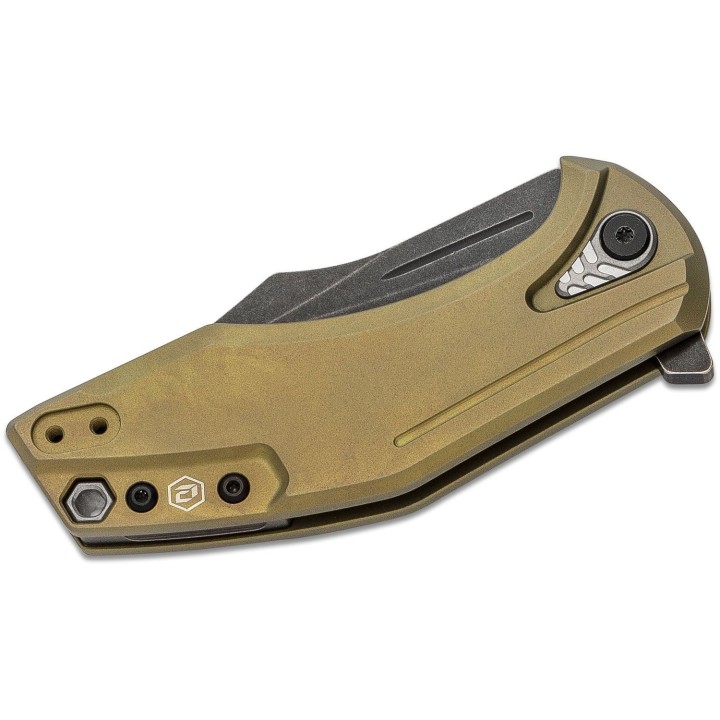 Couteau Bladerunners Systems Overwatch Bronze Manche Titane Lame Acier S35VN Framelock Clip BRS004B - Livraison Gratuite