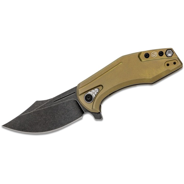 Couteau Bladerunners Systems Overwatch Bronze Manche Titane Lame Acier S35VN Framelock Clip BRS004B - Livraison Gratuite