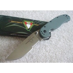 Couteau Ontario RAT-1 Tactical Folding Knife Olive Drab G-10 Handles Acier AUS-8 ON8849OD - Livraison Gratuite