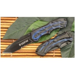 Couteau Smith&Wesson Black Ops Tanto Blue Speed Assist Acier 4034 SWBLOP3TBLS - Livraison Gratuite