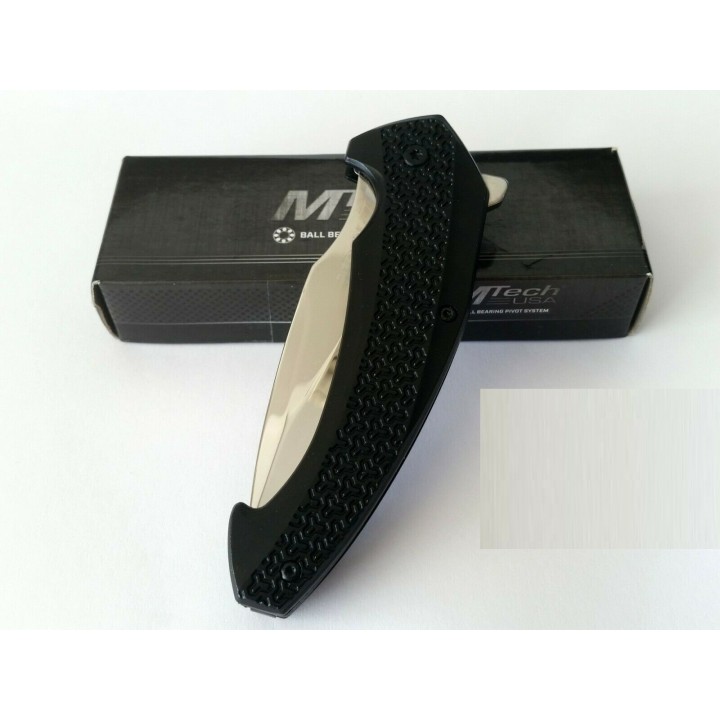 Couteau Mtech Pliant Lame Acier 3Cr13 Manche Aluminium Roulement à Billes Linerlock Clip MT1063BK - Livraison Gratuite