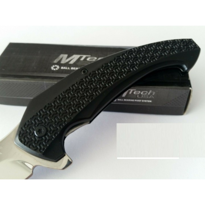 Couteau Mtech Pliant Lame Acier 3Cr13 Manche Aluminium Roulement à Billes Linerlock Clip MT1063BK - Livraison Gratuite