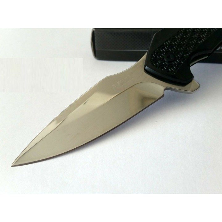 Couteau Mtech Pliant Lame Acier 3Cr13 Manche Aluminium Roulement à Billes Linerlock Clip MT1063BK - Livraison Gratuite