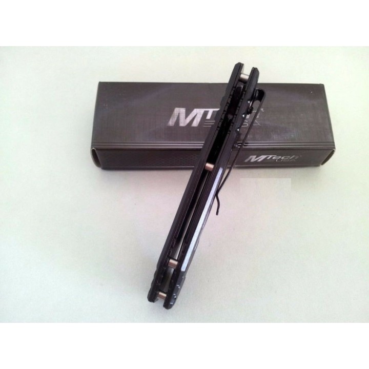 Couteau Mtech Tactical Tanto Lame Acier 440 Manche Acier Linerlock Clip MT378 - Livraison Gratuite