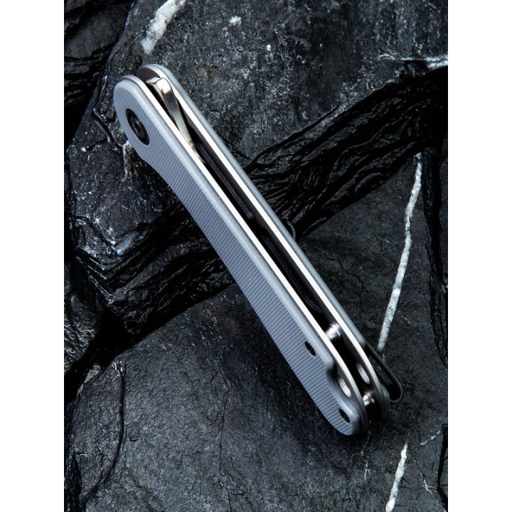 Couteau CIVIVI C907B Elementum Gray Lame Acier D2 Manche G-10 Linerlock Clip CIVC907B - Livraison Gratuite