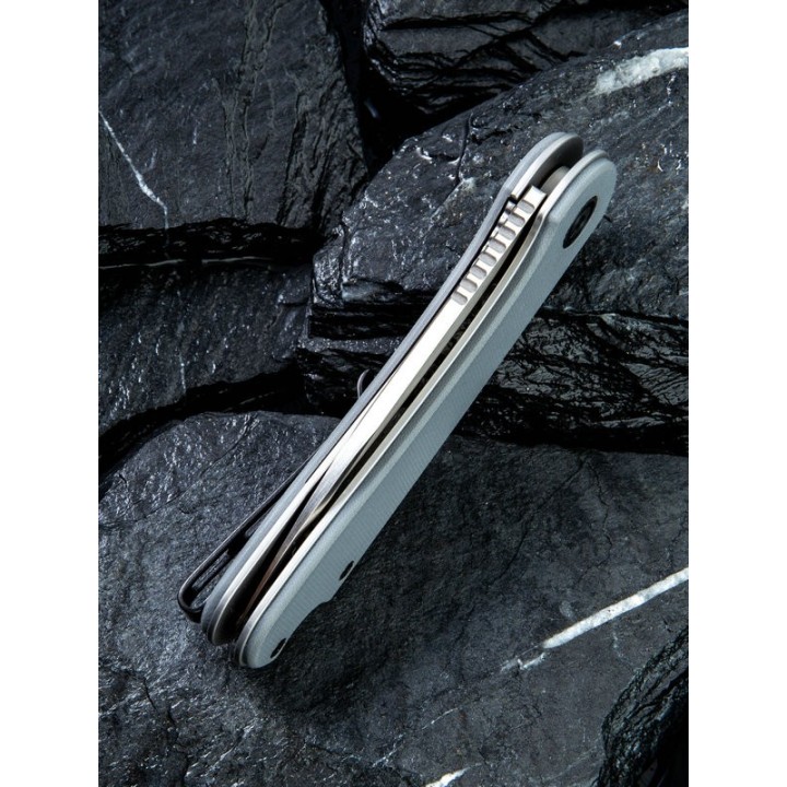 Couteau CIVIVI C907B Elementum Gray Lame Acier D2 Manche G-10 Linerlock Clip CIVC907B - Livraison Gratuite