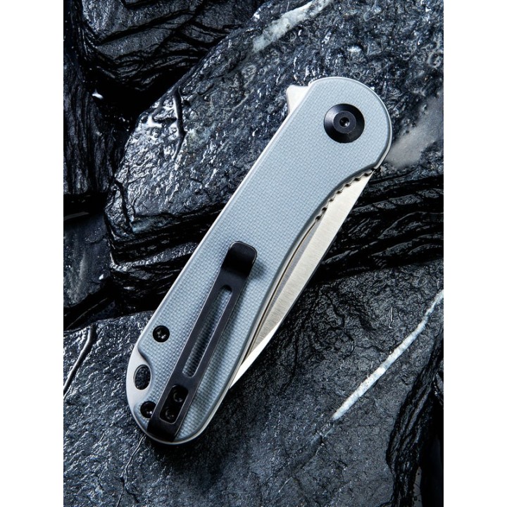 Couteau CIVIVI C907B Elementum Gray Lame Acier D2 Manche G-10 Linerlock Clip CIVC907B - Livraison Gratuite