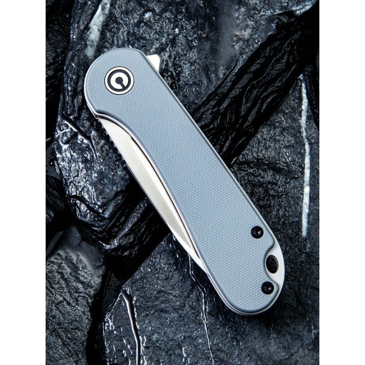Couteau CIVIVI C907B Elementum Gray Lame Acier D2 Manche G-10 Linerlock Clip CIVC907B - Livraison Gratuite