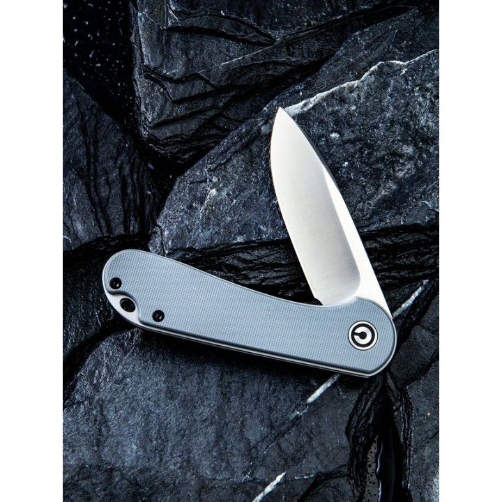 Couteau CIVIVI C907B Elementum Gray Lame Acier D2 Manche G-10 Linerlock Clip CIVC907B - Livraison Gratuite