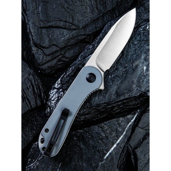 Couteau CIVIVI C907B Elementum Gray Lame Acier D2 Manche G-10 Linerlock Clip CIVC907B - Livraison Gratuite