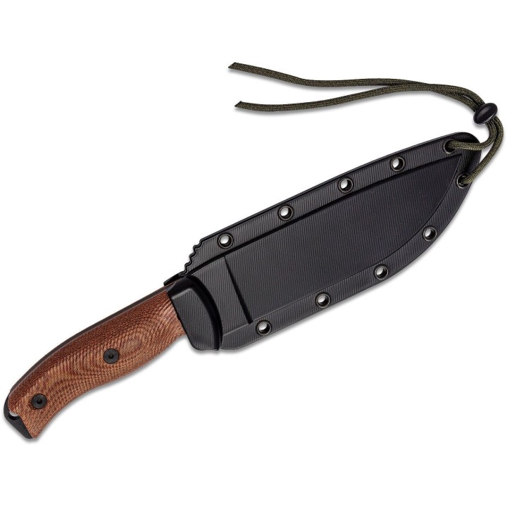 Couteau ESEE Esee-6 OD Black Manche Natural Micarta Acier Carbone 1095 Etui USA ES6PB011 - Livraison Gratuite