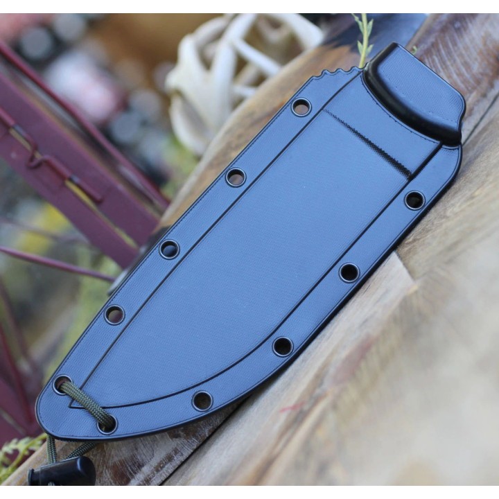 Couteau ESEE Esee-6 OD Black Manche Natural Micarta Acier Carbone 1095 Etui USA ES6PB011 - Livraison Gratuite