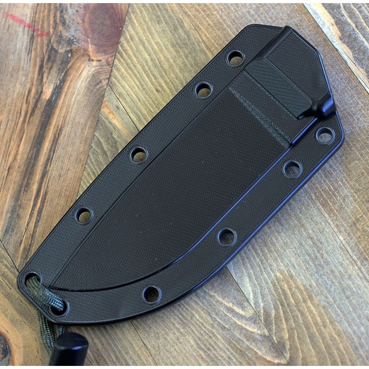 Couteau ESEE Esee-4 OD Green Manche Natural Micarta Acier Carbone 1095 Etui Plastic USA ES4POD011 - Livraison Gratuite