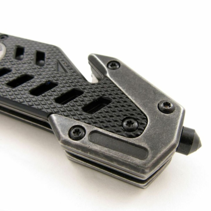 Couteau USMC Marines Rescue A/O Lame Tanto Acier Inox Manche Alum Linerlock Clip USMA1052SW - Livraison Gratuite