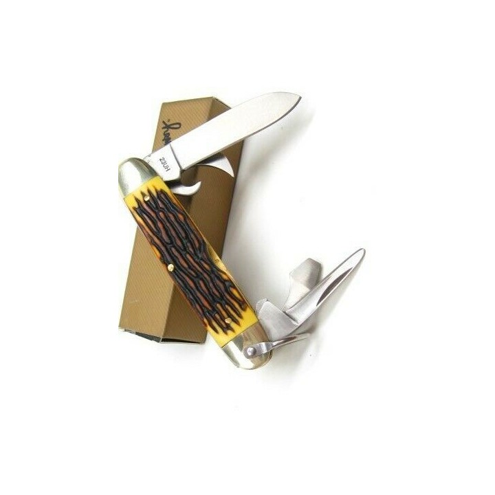 Couteau Schrade Uncle Henry Traditional Scout Multi-Tool Lame Acier 7Cr17MoV SCH23UH - Livraison Gratuite