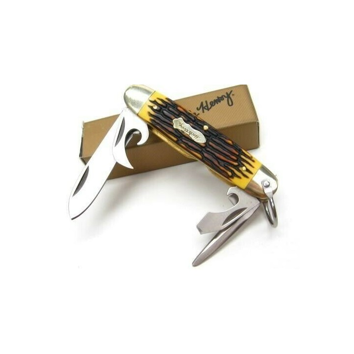 Couteau Schrade Uncle Henry Traditional Scout Multi-Tool Lame Acier 7Cr17MoV SCH23UH - Livraison Gratuite