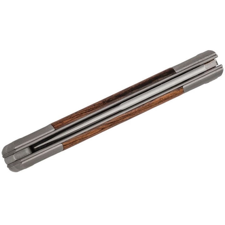 Couteau LionSteel BestMan BM2 Lame Acier M390 Manche Santos Wood/Titane Made Italy LSTBM2ST - Livraison Gratuite