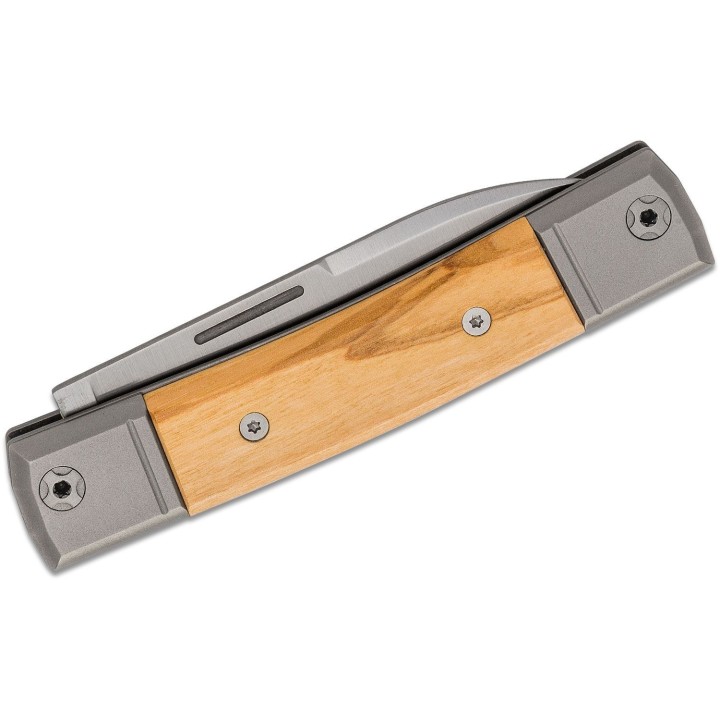Couteau LionSteel BestMan BM2 Lame Acier M390 Manche Olive/Titane Made Italy LSTBM2UL - Livraison Gratuite