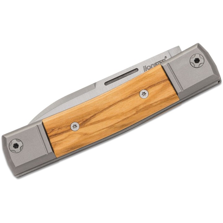 Couteau LionSteel BestMan BM2 Lame Acier M390 Manche Olive/Titane Made Italy LSTBM2UL - Livraison Gratuite