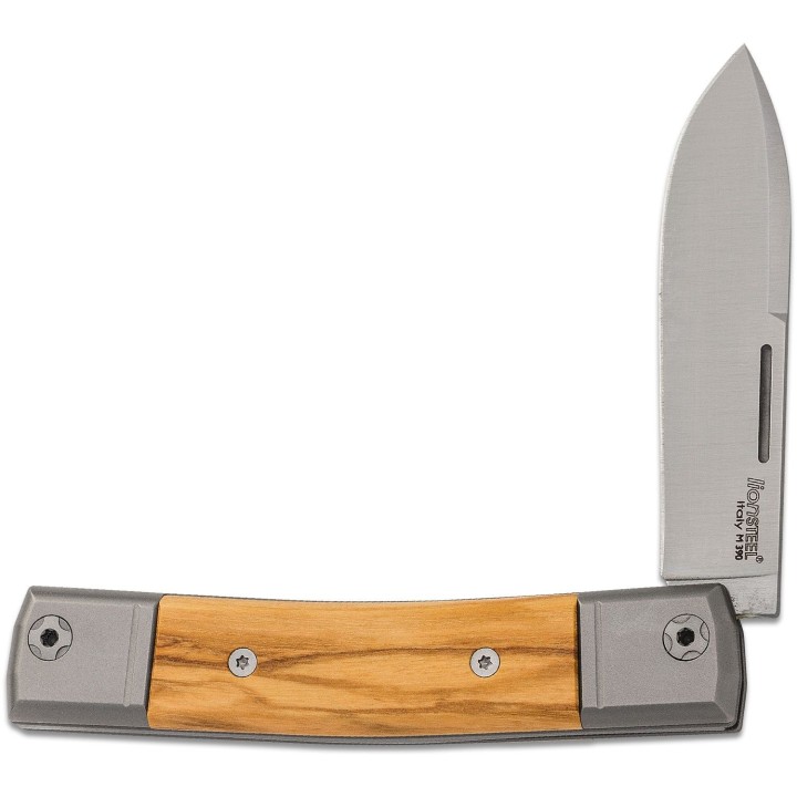 Couteau LionSteel BestMan BM2 Lame Acier M390 Manche Olive/Titane Made Italy LSTBM2UL - Livraison Gratuite