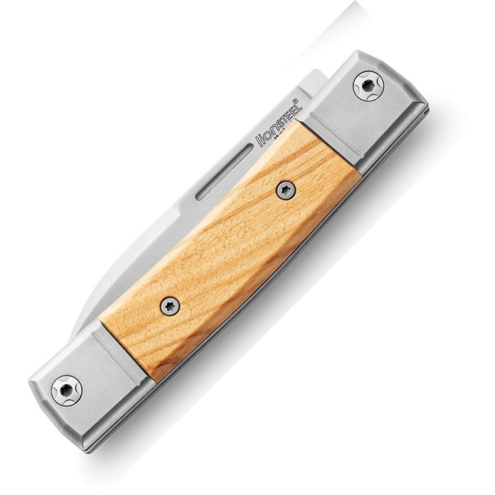Couteau LionSteel BestMan BM2 Lame Acier M390 Manche Olive/Titane Made Italy LSTBM2UL - Livraison Gratuite