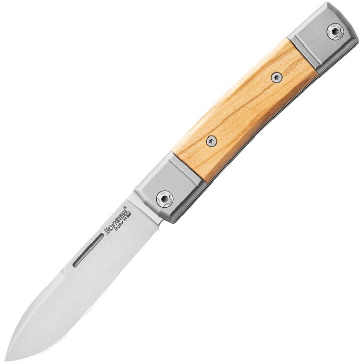 Couteau LionSteel BestMan BM2 Lame Acier M390 Manche Olive/Titane Made Italy LSTBM2UL - Livraison Gratuite