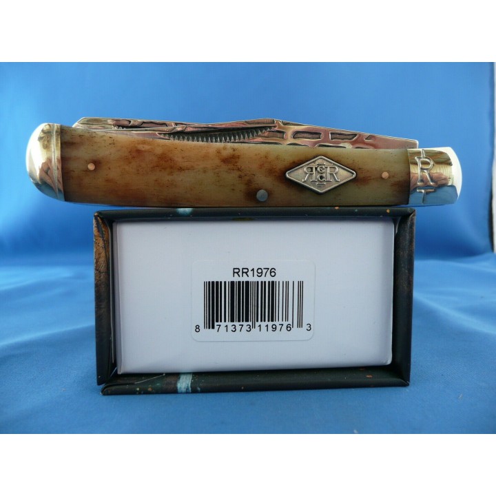 Couteau Canif Rough Rider Heavy Forge Trapper 2 Lames Acier Carbone Manche Os RR1976 - Livraison Gratuite
