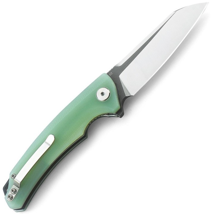 Couteau Bestech Knives Texel Jade Lame Acier D2 Gray/Satin Manche G-10 Linerlock Clip BTKG21B2 - Livraison Gratuite