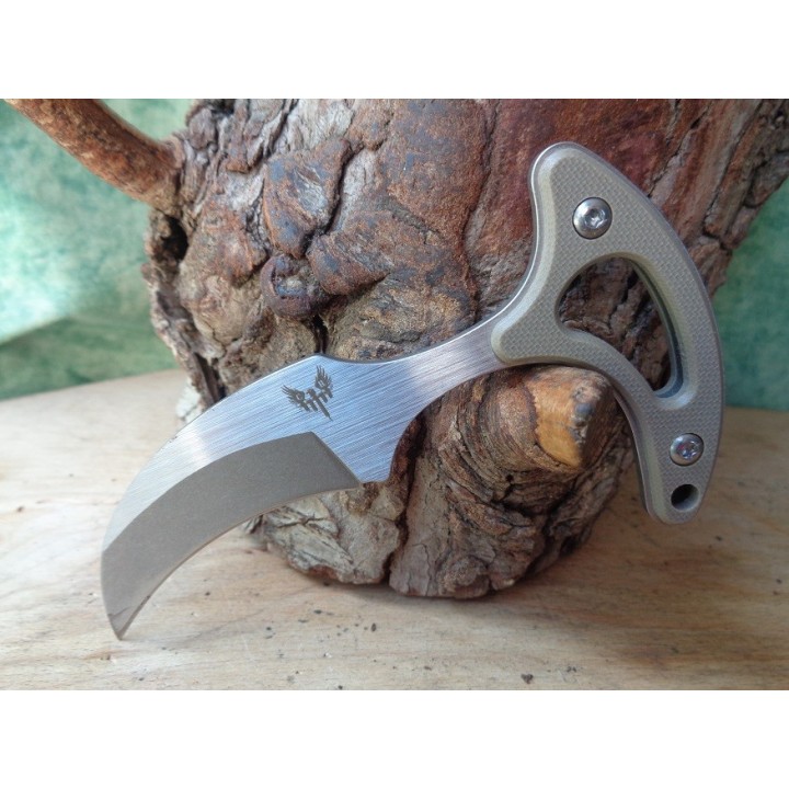 Lot de 2 Couteau de Cou Push Dagger Combat Ready Lame Acier 440 Manche G-10 Etui Kydex CBR369 - Livraison Gratuite