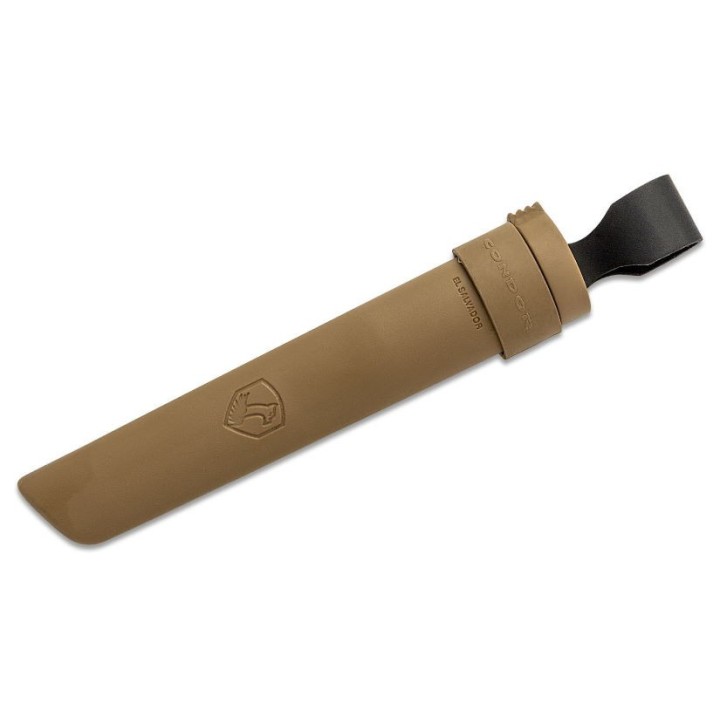 Couteau Condor Bushglider Knife Tan Acier Carbone 1095 Manche & Etui Abs Made El Salvador CTK394842HC - Livraison Gratuite