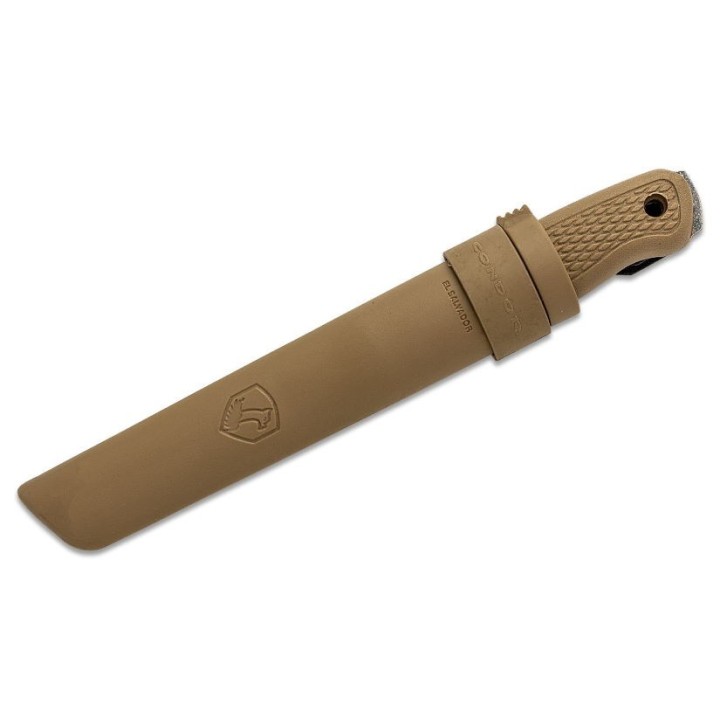 Couteau Condor Bushglider Knife Tan Acier Carbone 1095 Manche & Etui Abs Made El Salvador CTK394842HC - Livraison Gratuite