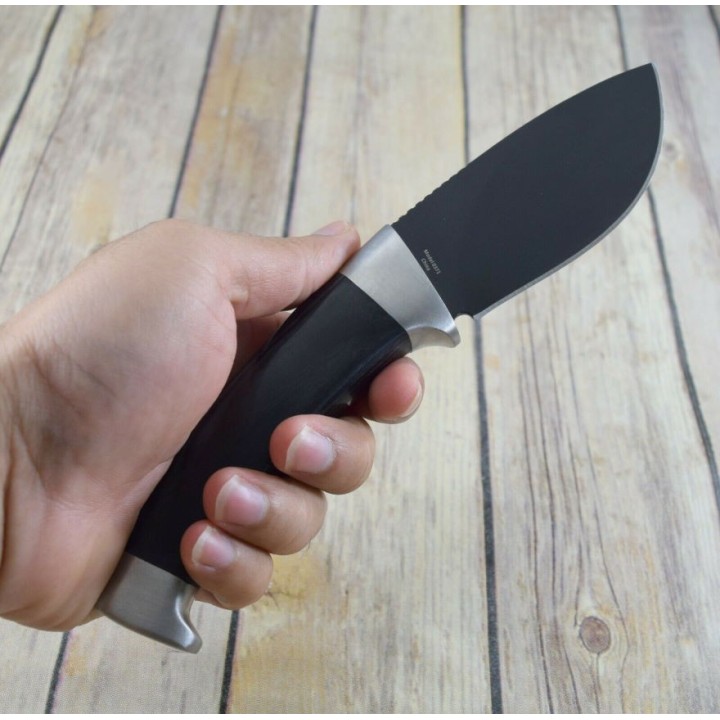 Couteau Browning Black Laminate Skinner Lame Acier Inox Manche Bois Etui Nylon BR0371 - Livraison Gratuite