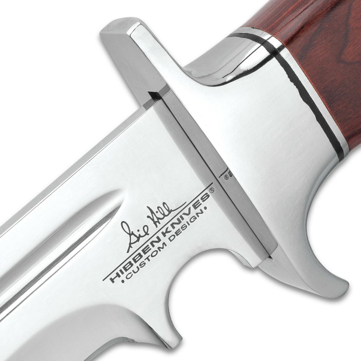 Couteau Gil Hibben Legionnaire Bowie II Manche Pakkawwod Lame Acier 7Cr17 Etui Cuir GH5068 - Livraison Gratuite