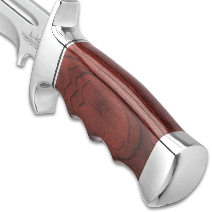 Couteau Gil Hibben Legionnaire Bowie II Manche Pakkawwod Lame Acier 7Cr17 Etui Cuir GH5068 - Livraison Gratuite