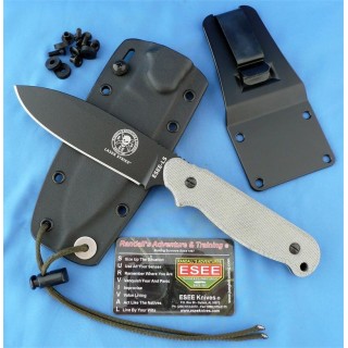 Couteau de Survie ESEE Laser Strike Acier 1095 Manche Green Micarta Etui Kydex USA ESLSP - Livraison Gratuite