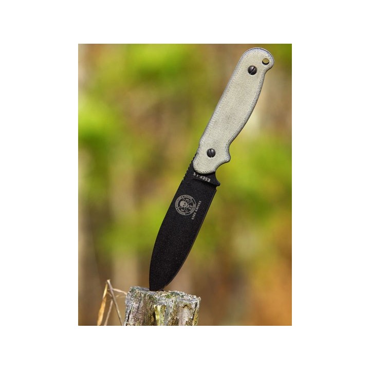 Couteau de Survie ESEE Laser Strike Acier 1095 Manche Green Micarta Etui Kydex USA ESLSP - Livraison Gratuite