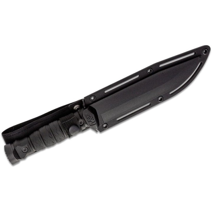 Couteau de Combat Smith&Wesson M&P Specials Ops Lame Acier 8Cr13MoV Manche Abs Etui FRN SW1122584 - Livraison Gratuite