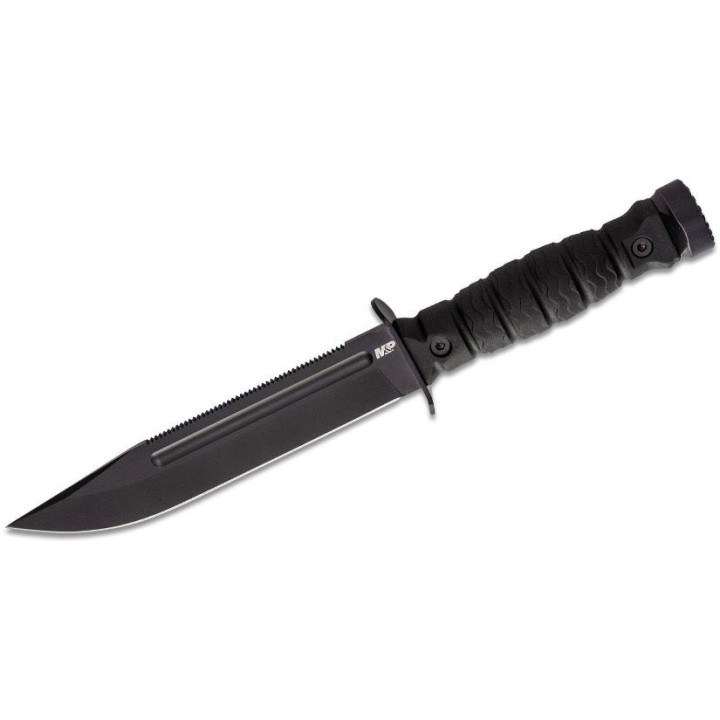 Couteau de Combat Smith&Wesson M&P Specials Ops Lame Acier 8Cr13MoV Manche Abs Etui FRN SW1122584 - Livraison Gratuite