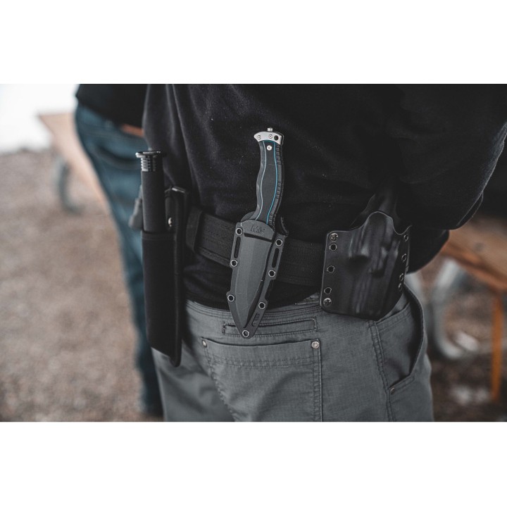 Couteau Smith&Wesson M&P Officer Lame Acier 8Cr13MoV Manche G10 Etui Abs SW1122582 - Livraison Gratuite